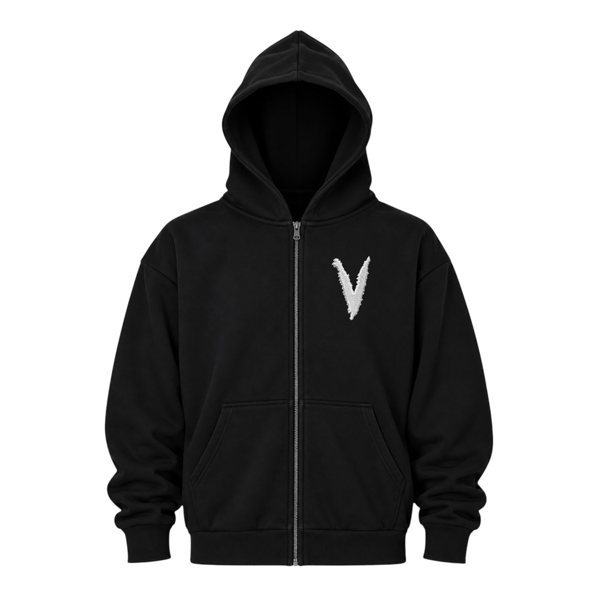 “V” Zip Hoodie