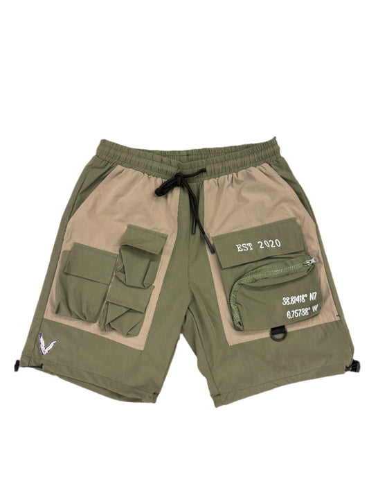 Olive Utility Shorts